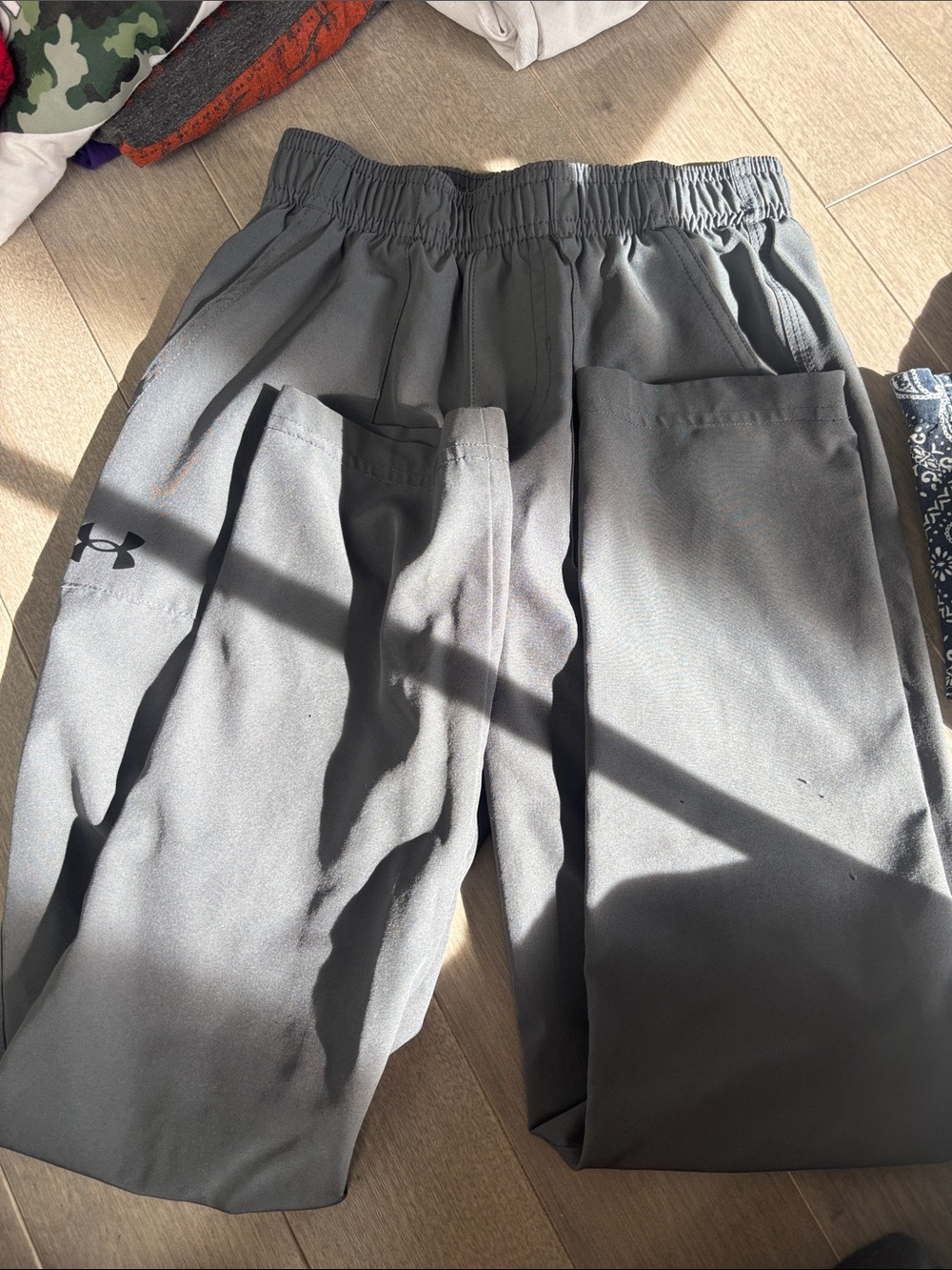 Under Armour Gray Kids Joggers with Logo